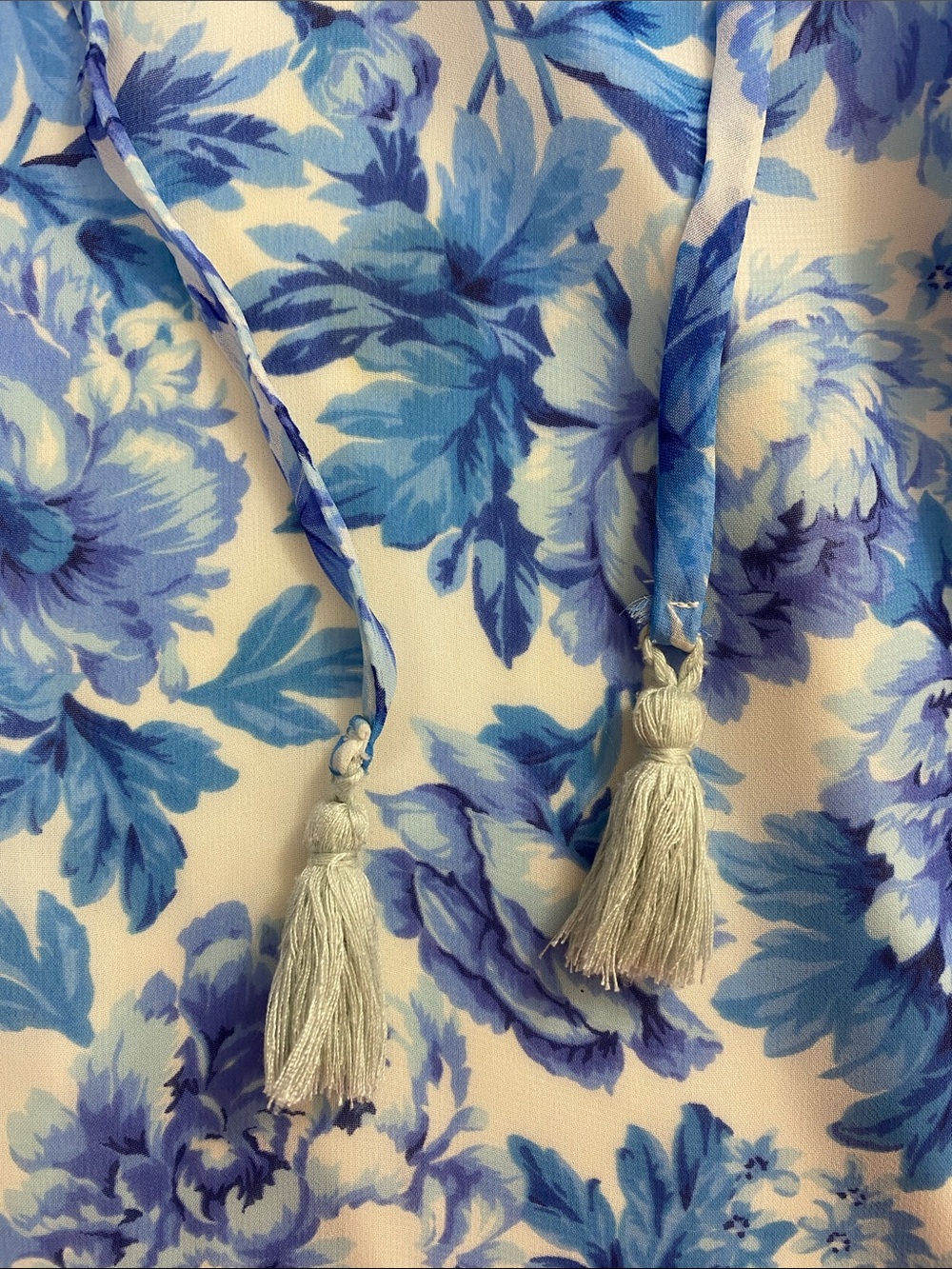 Show Me Your MuMu Floral Mini Dress Blue/White Flowy Lined Party Feminine - Picture 5 of 13